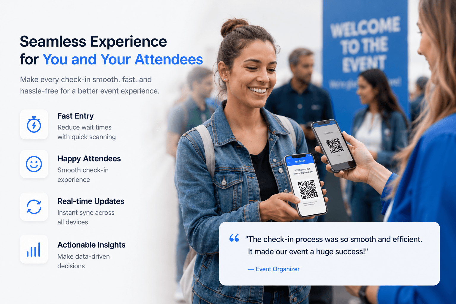 Event attendee check-in experience