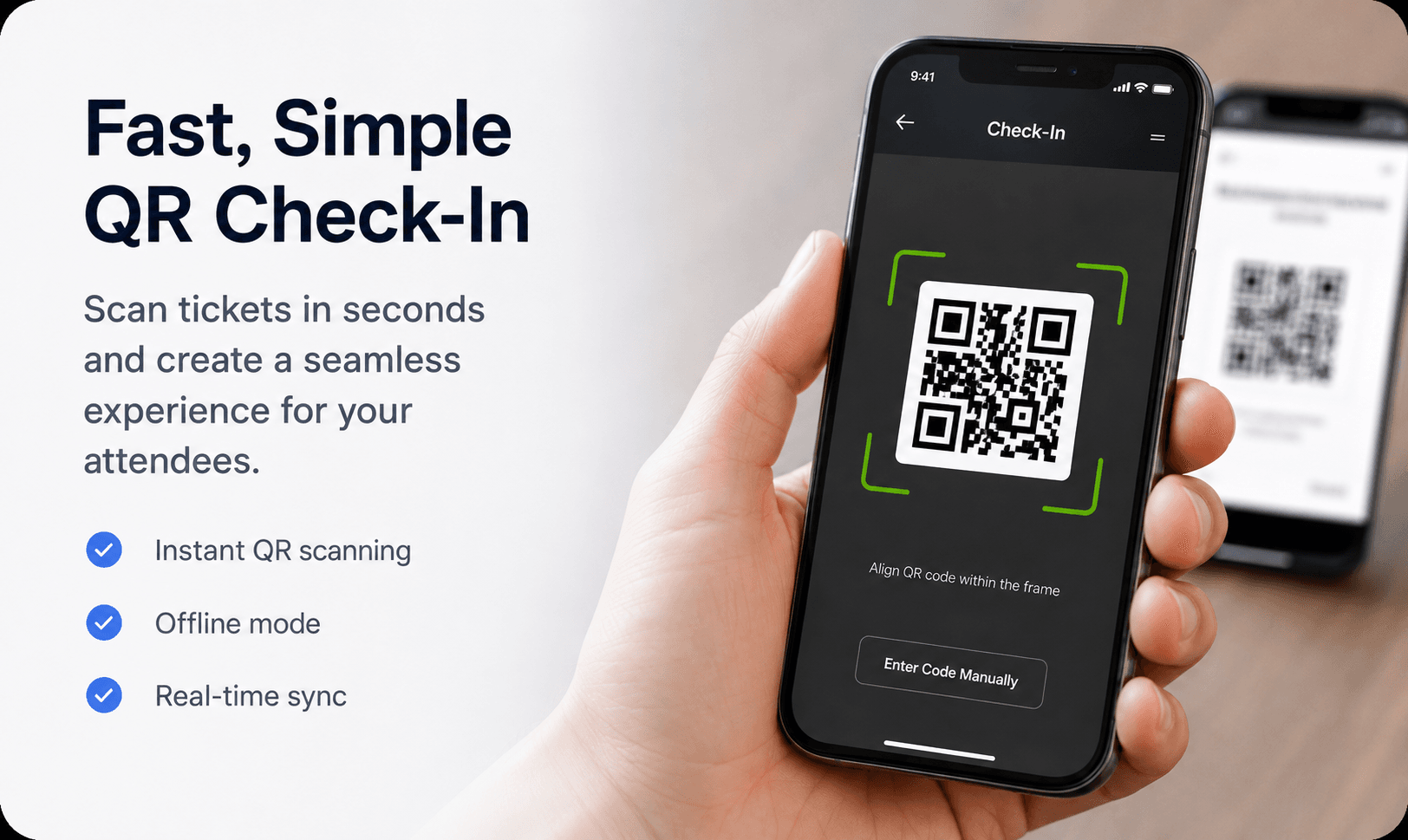 QR code scan screen
